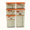 Kinetik StackSmart Eight Piece Rectangular Set with Orange Lids. 79207R